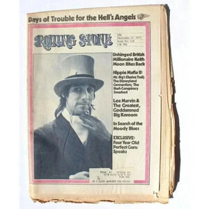 Vtg Dec 21, 1972 Rolling Stones No. 124 Magazine Newspaper - Keith Moon